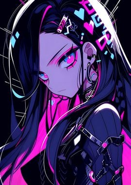 Beauty Anime Cyber Girl