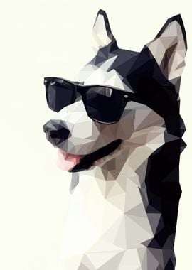 Low Poly Dog Cool