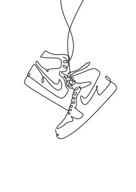 Line art shoes