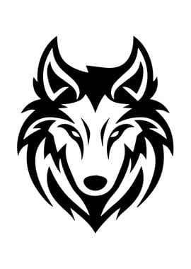 Wolf Stencil Design