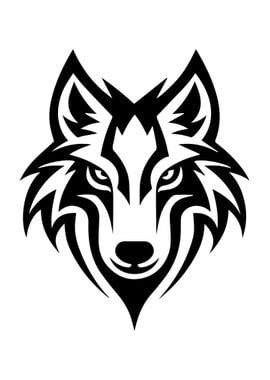 Wolf Stencil Design