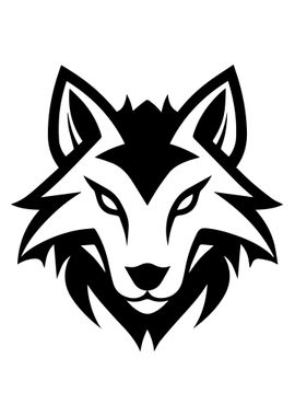 Wolf Stencil Design