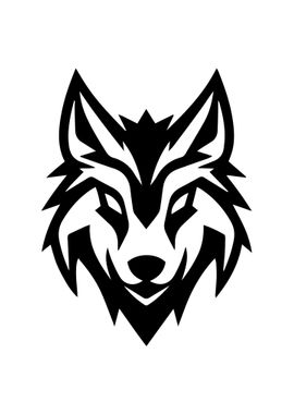 Wolf Stencil Design