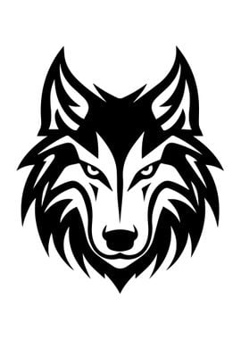 Wolf Stencil Design