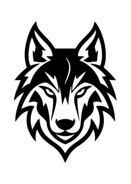 Wolf Stencil Design