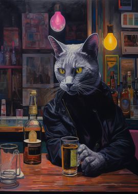 cat in the bar 