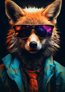 Cool Sunglasses Red Fox