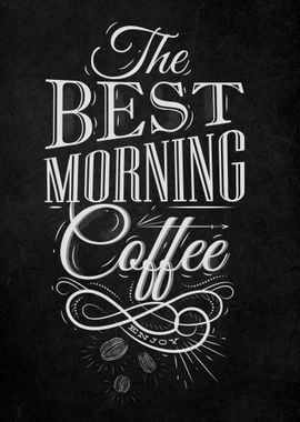 Coffee Quote Vintage Art