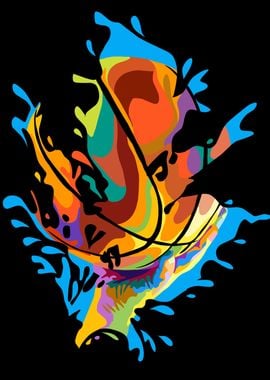 Basketball in pop art