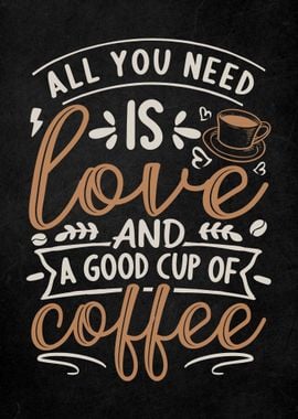 Coffee Quote Vintage Art