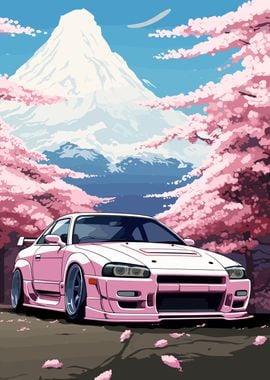 Japan Drift Car Mount Fuji