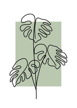 Monstera Leaf Minimalist 5