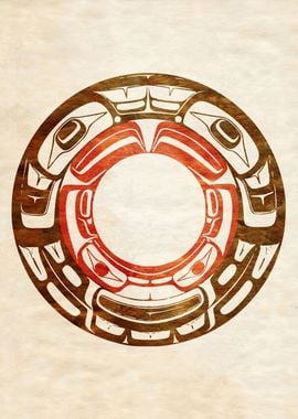 HAIDA WHEEL RED CANVAS