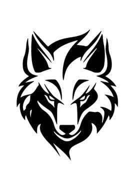 Wolf Stencil Design