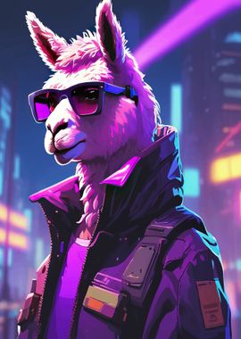 cyberpunk alpaca