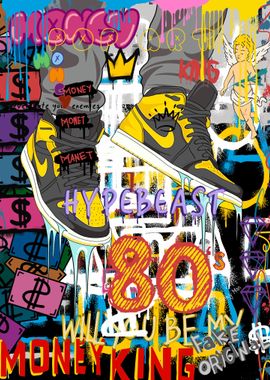 Pop art graffiti 80s