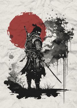 Japanese Samurai Moon