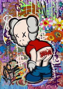 Kaw Kaws Bearbrick Art Poster picture metal print paint by