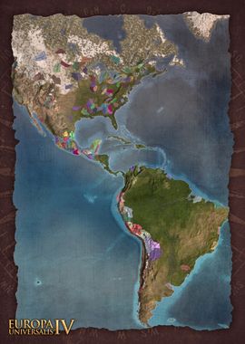 Americas Brown Map