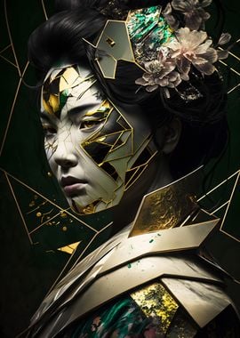 Abstract Geometric Geisha