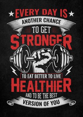 Gym Motivation Quote Art