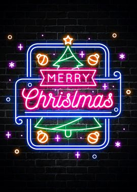 Merry christmas neon light