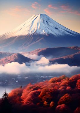 Mount Fuji Poster Print  metal posters - Displate