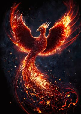 Bird Phoenix Fantasy Fire