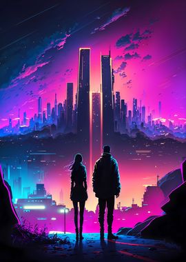 Cyber Love Neon Night City