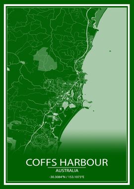 Coffs AU Harbour Green Map