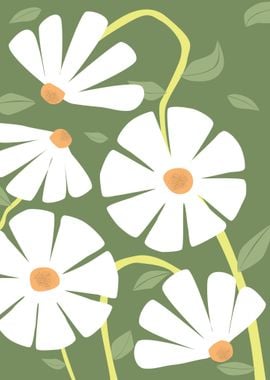 flowers minimalist green 