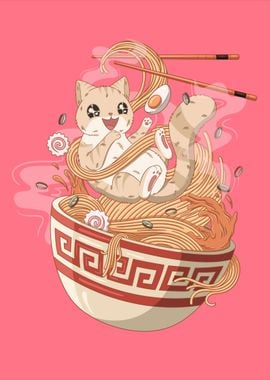 Cat love ramen