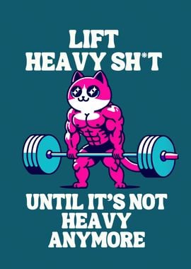 Lift Heavy gym cat