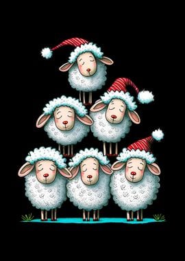 merry christmas sheep