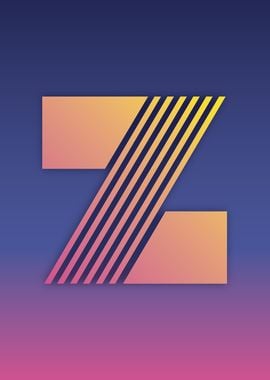 80s Retro Letter Z