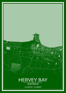 Hervey Bay AUS Green Map