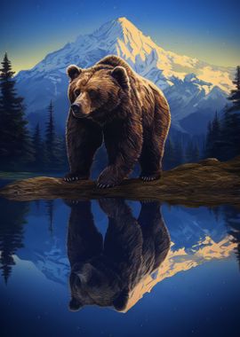 Brown Bear Grizzly Nature' Poster, picture, metal print, paint by  FavoritePlates