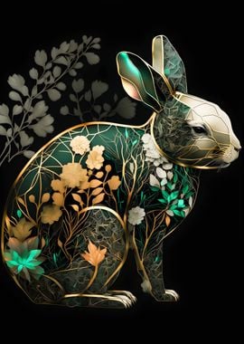 Rabbit Abstract art