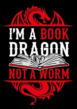 Book Dragon Reading Lover