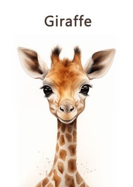 Giraffe baby art 