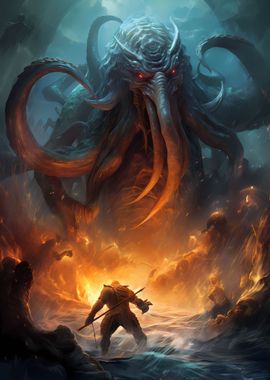 Fantasy Endboss Kraken