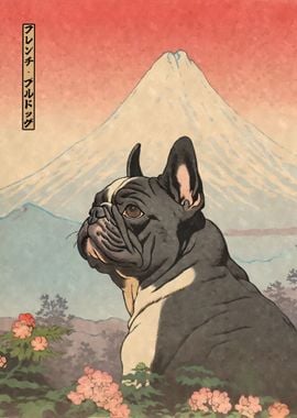 French Bulldog Woodblock