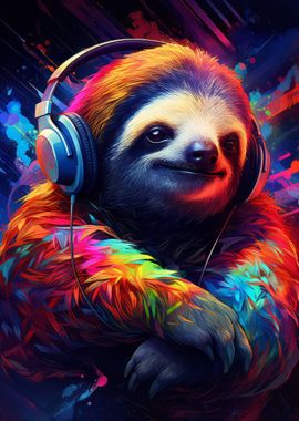 Funny Sloth DJ