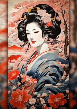 Vintage Japanese Geisha 