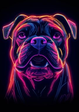 Neon Dog Pug