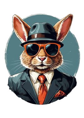 mafia rabbit illustration