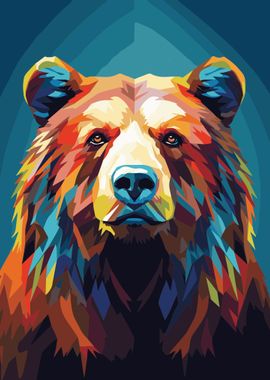 Low Poly Grizzly Bear