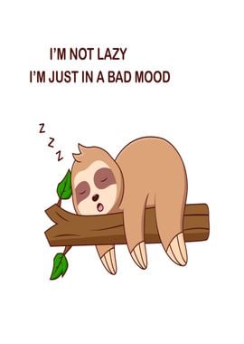 Cute lazy sloth