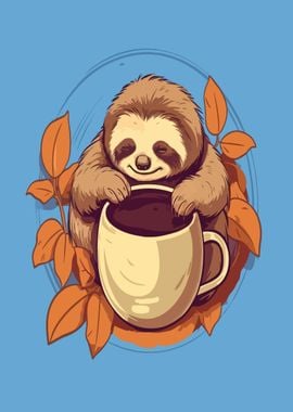 cute sloth coffee