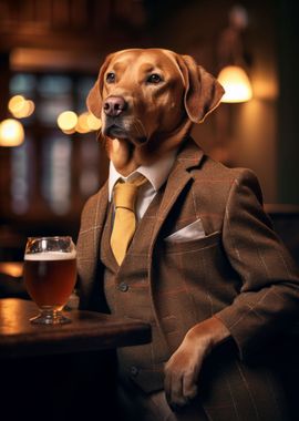 Fox Red Labrador at Pub